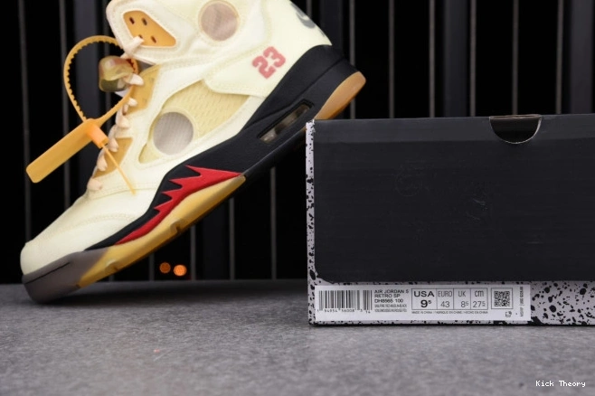 Kick Theory Jordan Sail OFF-WHITE 5 Retro DH8565-100 0713